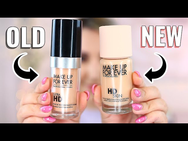 NEW Make Up For Ever HD Skin Foundation vs. Make Up For Ever Ultra HD Foundation *Wear Test* - YouTube
