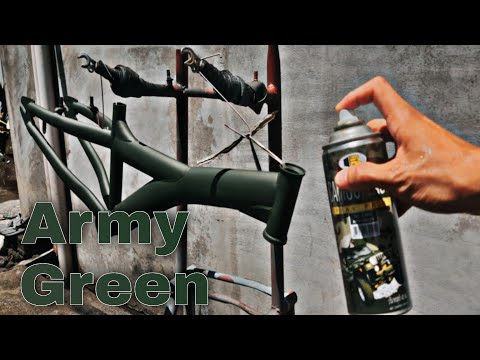 Mongoose Bmx Restoration - Frame Repainted | Using Bosny Camouflage Army Green Paint - Ep.2