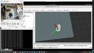 Hector Slam hexapod in 120 x 80 cm cubic with 2 object