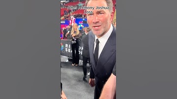 Eddie Hearn loses his head after Joshua got KO