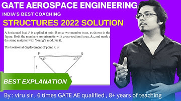 Aircraft structure 2022 detailed solution | GATE Aerospace Engineering 2022 solution concept library