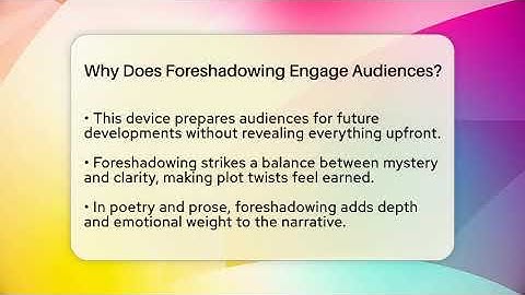 Why Does Foreshadowing Engage Audiences? - The Prose Path
