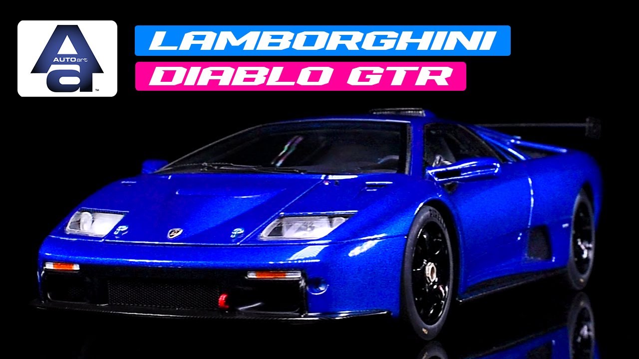 Lamborghini Diablo GTR Monterey Blue Metallic 1/18 Model Car by