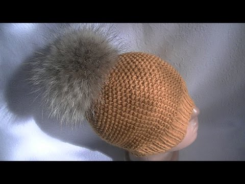 Вязание шапки жемчужная вязка спицами