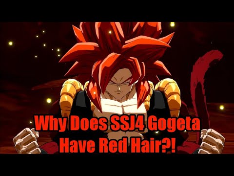 dragon ball series - Why does Gogeta SSJ4 have red hair? - Anime