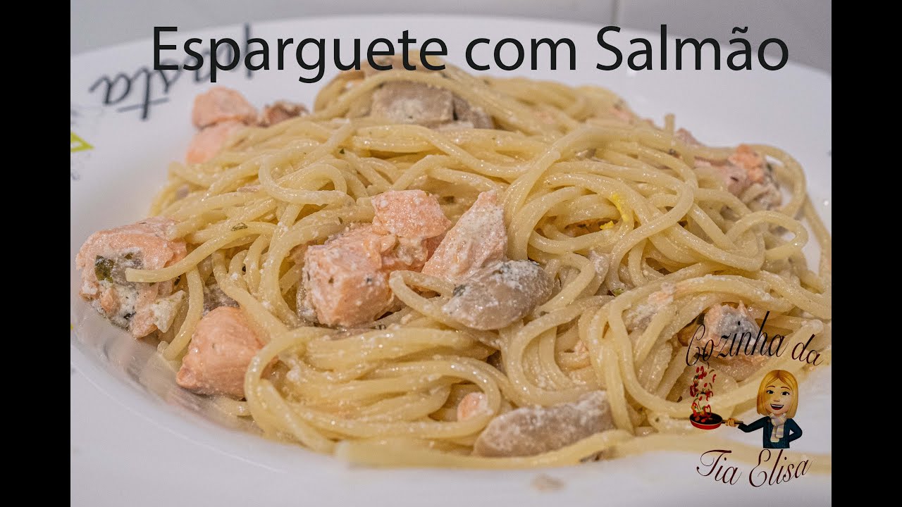 Esparguete com salmão!!! :)