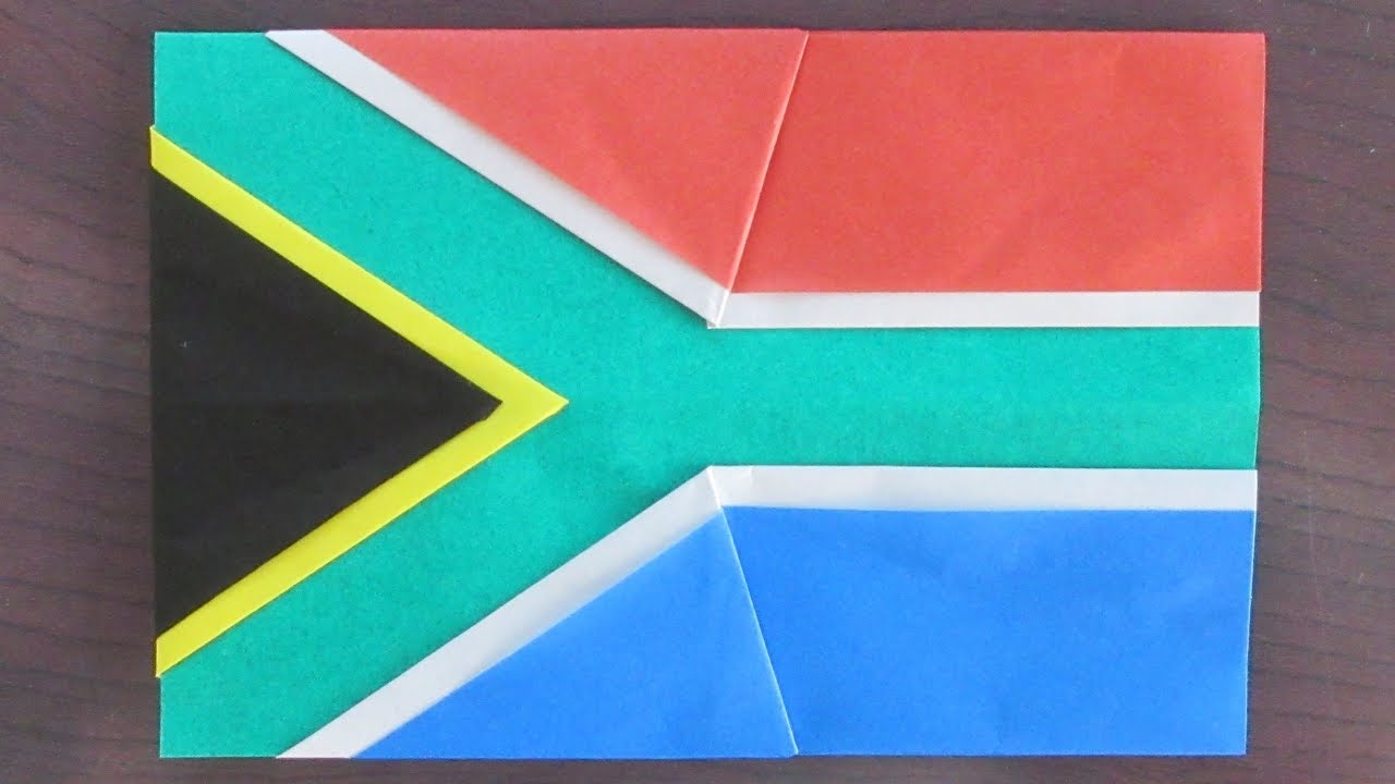 折り紙 南アフリカ共和国の国旗 Origami Flag Of South Africa Youtube