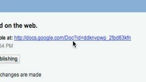 How to Publish in Google Documents