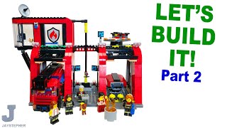 LEGO City 2024 Fire Station With Fire Engine 60414 Build Part 2