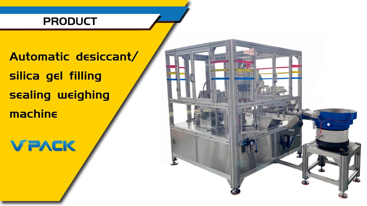 Automatic desiccant silica gel filling sealing weighing machine