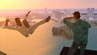 Pushing all characters off the highest building • GTA Vice City