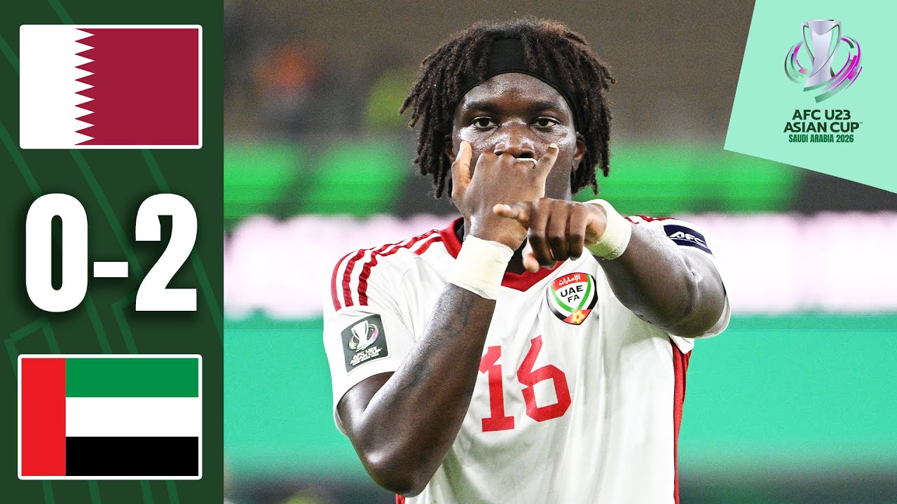 Missed penalty proves costly! | Qatar - United Arab Emirates | Highlights | AFC U23 Asian Cup™