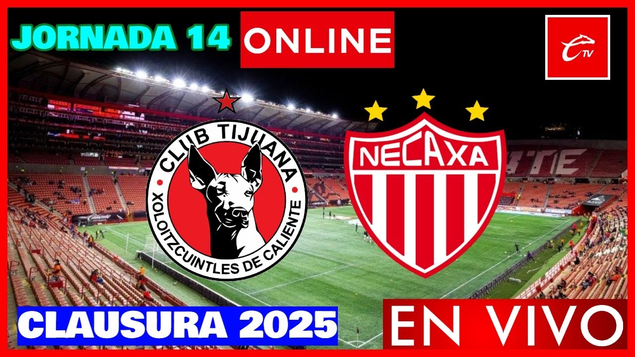 Tijuana vs Necaxa EN VIVO | Jornada 14 Clausura 2025 | Liga MX ...