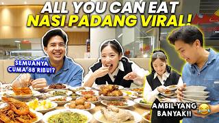 MUKBANG ALL YOU CAN EAT NASI PADANG VIRAL!! CUMA 88 RIBU, RUGI GAK SIH!? | JEROME HARUKA VLOG