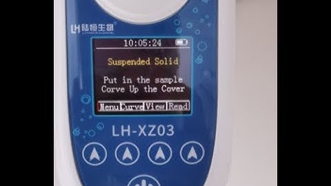 Testing result reading--Portable Suspended Solids Analyzer LH-XZ03