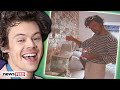 Harry Styles HANGS OUT At Fan's House After His Car Breaks Down