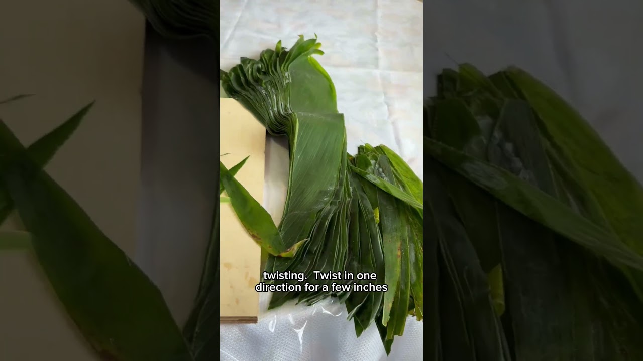 🍃 How to make a simple Lei Lāʻī - Ti Leaf Lei 