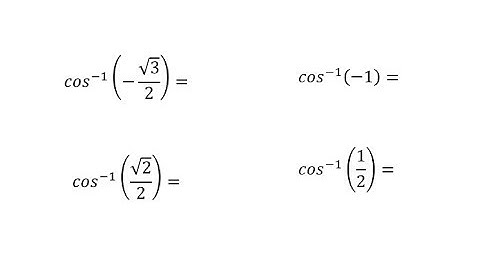 Evaluate Inverse Cosine Expressions Using the Unit Circle (Nice Values)
