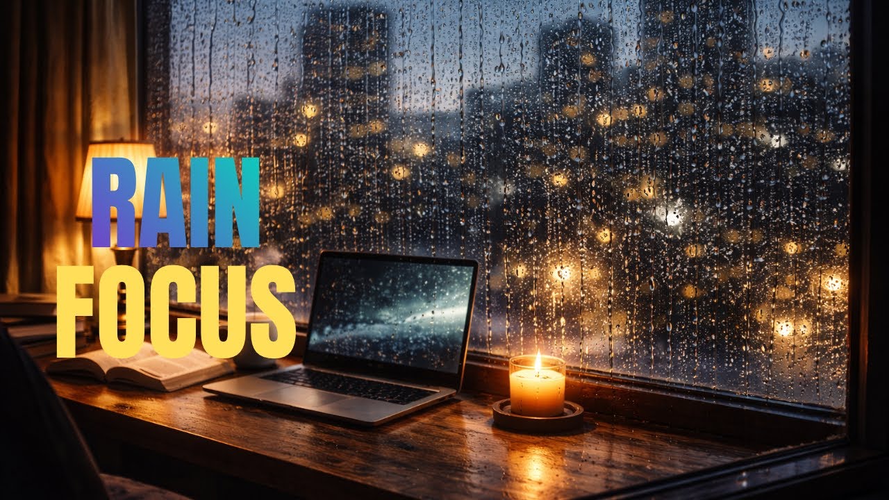 Rainy Window ☔ Rain Sounds for Studying & Deep Focus (1 HOUR)