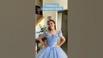 Putting on Cinderella’s Dress | Tiktok viral video #shorts