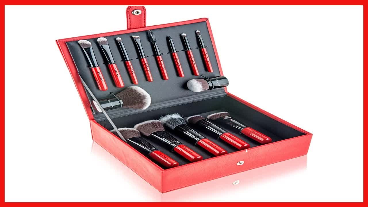 SHANY Vanity Vox- 15 Pc Premium Cosmetics Brush Set with Stylish Storage Box and Stand