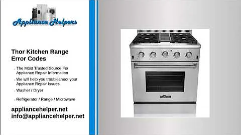 Thor Kitchen Range Error Codes