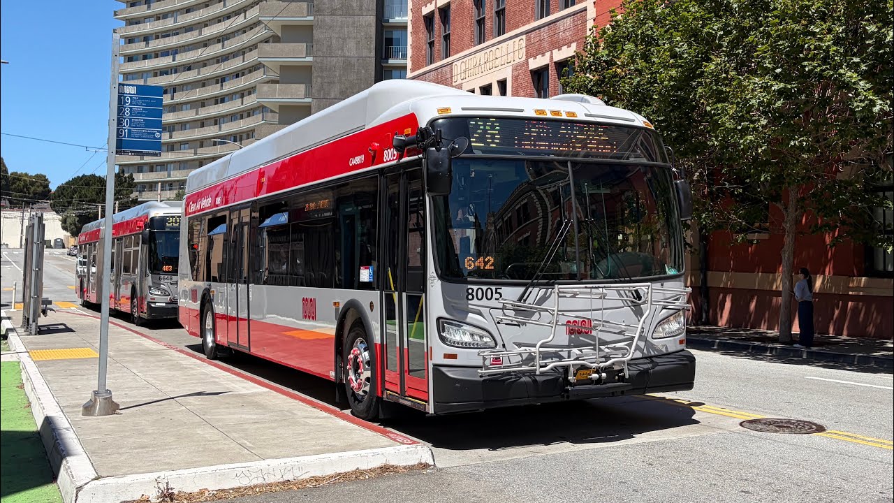 ⁴ᴷ⁶⁰ NEW BUS | SF MUNI 2025 New Flyer XDE40 #8005 on 28 19th Ave