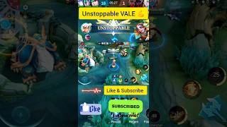 Unstoppable VALE 💪| Moba Legend 5v5! #mobilelegends #mlbb #mobilelegendsbangbang #mlbbshorts #gaming