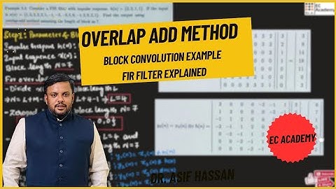 Overlap-toevoegmethode in DSP | Voorbeeld van blokconvolutie | Uitleg FIR-filter | EC Academy