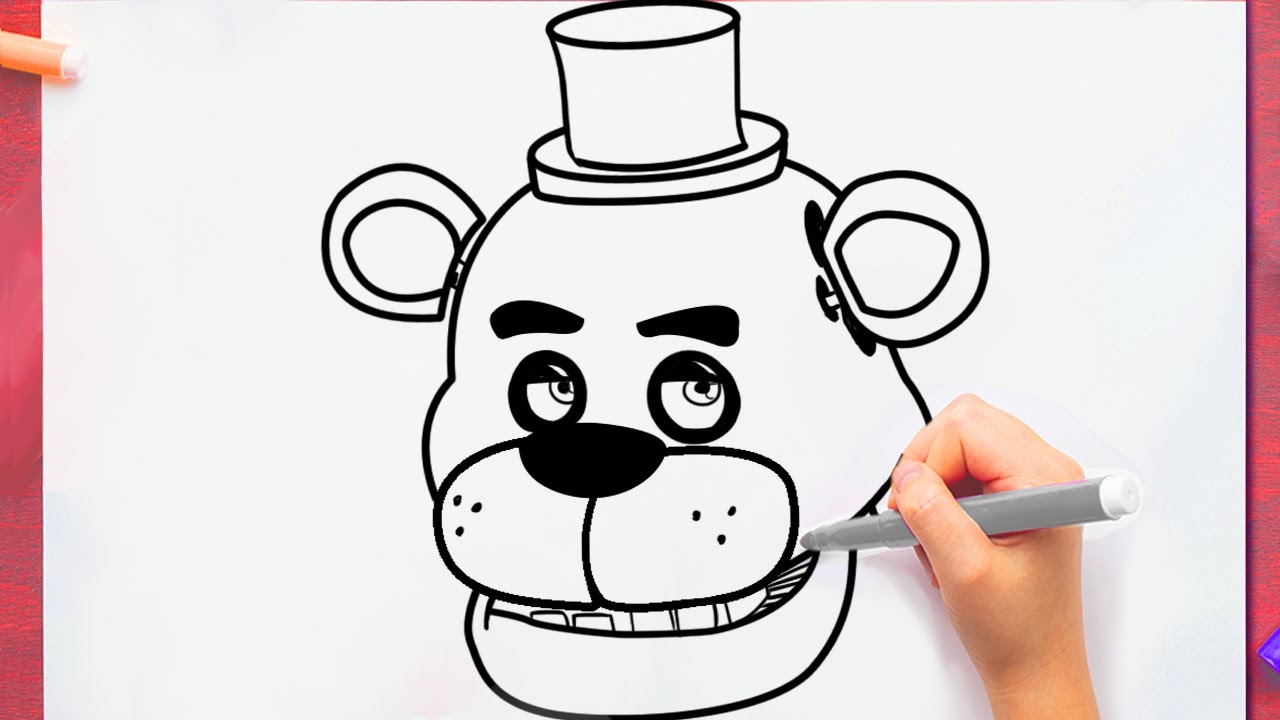 COMMENT DESSINER FREDDY FAZBEAR etape per etape facile - YouTube