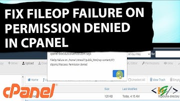 How to Fix FileOp Failure On Directory not Empty Error in cPanel | Can
