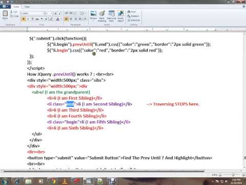JQUERY PREVUNTIL METHOD DEMO