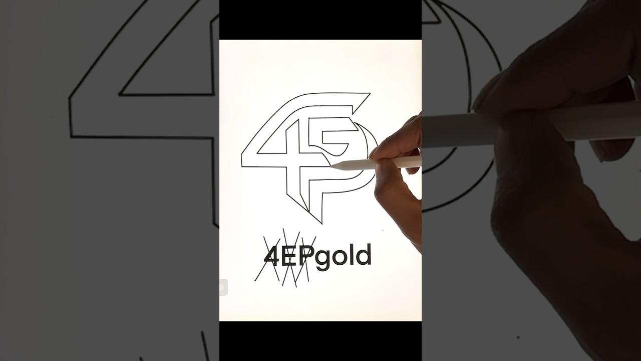 How to Draw 4EPgold Logo ✍️ | Gold Logo Design Drawing | Art Tutorial 