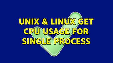 Unix & Linux: Get CPU usage for single process