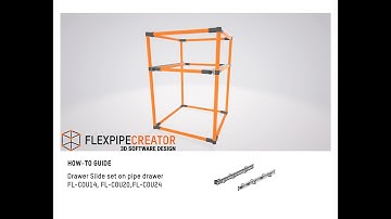 How to draw pipe drawer and drawer slide in Sketch Up with Flexpipe Creator Extension