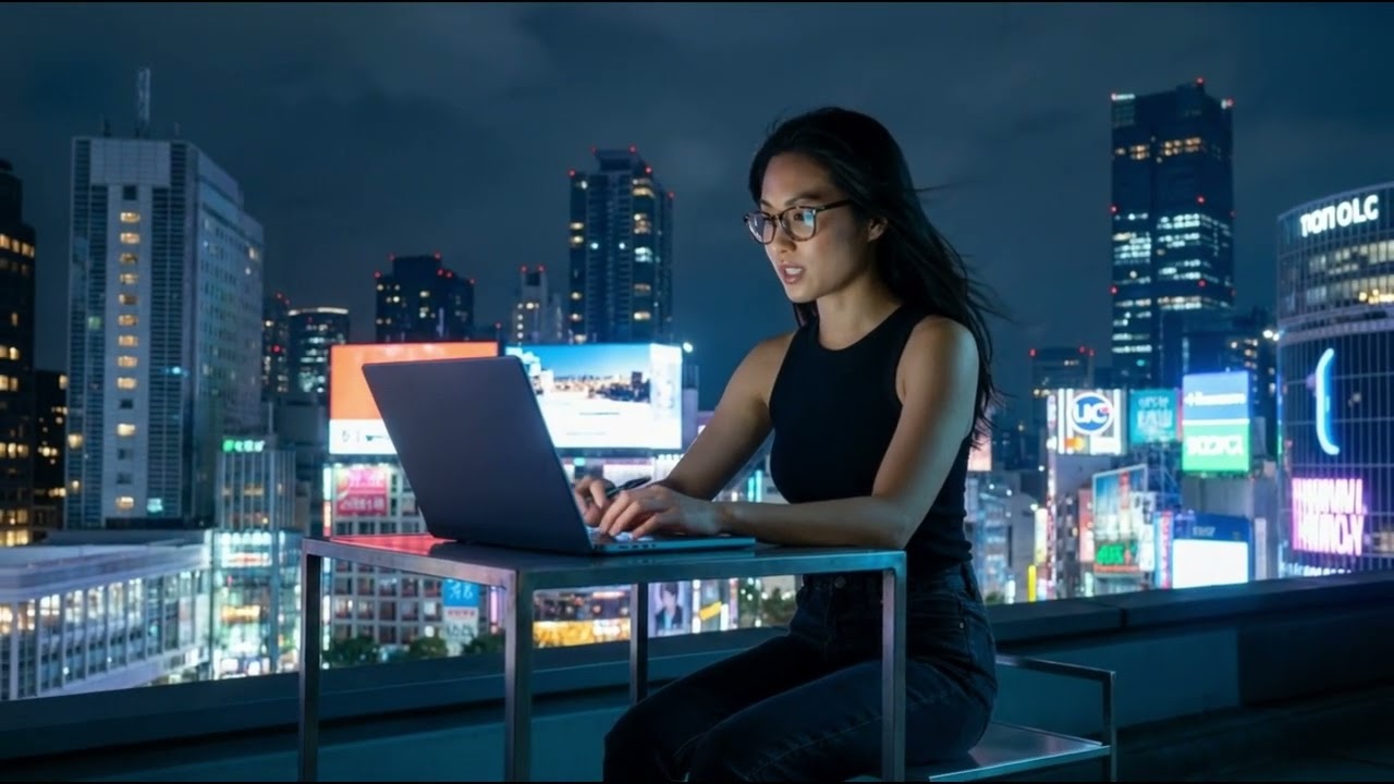 Coding From Rooftop | Moonlight Lofi for Programming & Study