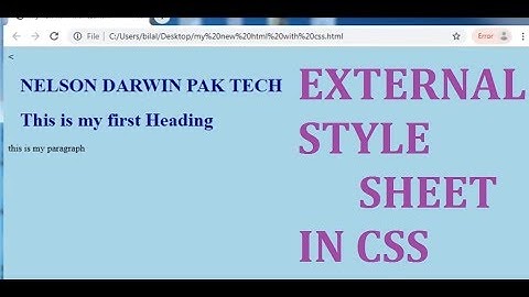 How to make external style sheet in CSS and HTML || Making of external style sheet in CSS