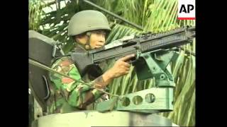 Firefight between Indonesian army and rebels
