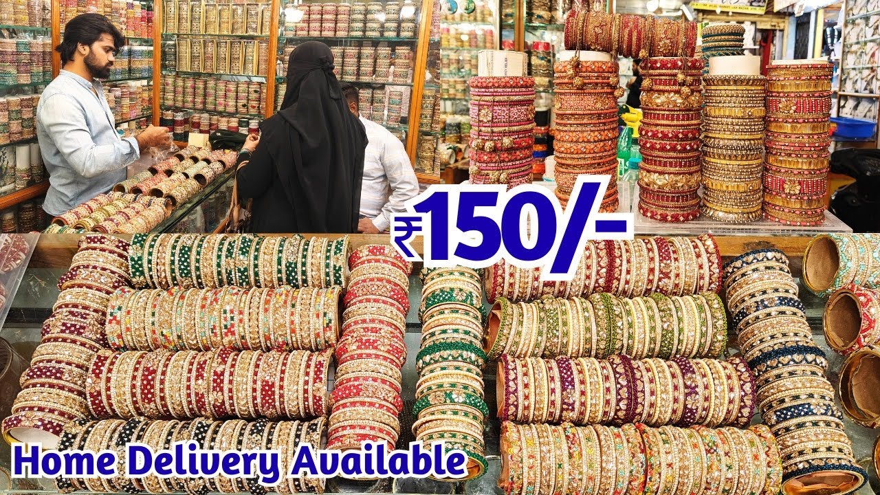 Charminar Bridal Bangles 1+1 OFFER  | ₹ 150 Hanging Bangles Zero Stone, Zardozi Bangles #laadbazaar