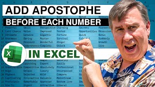 Celebrity Excel - How To Insert An Apostrophe Before Each Number In Excel - Duel 170 - Episode 1950 Profile