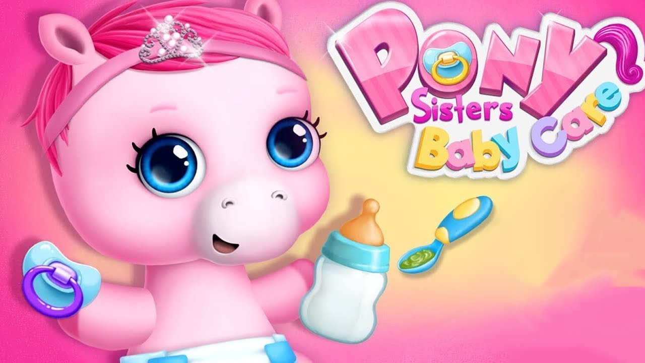 Pony Sisters Baby Horse Care Kids Game Babysitter Daycare, Fun Dress