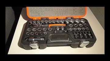 Bahco Pass-Through Socket Set with Flexi Head Ratchet/Adaptors