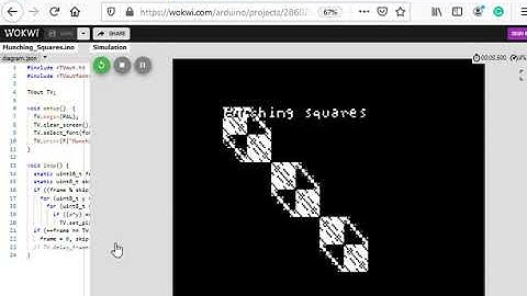 Munching Squares Simulation Arduino! - Wokwi Embedded Systems Simulator