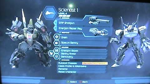 Transformers War for Cybertron Multiplayer character screen DLC