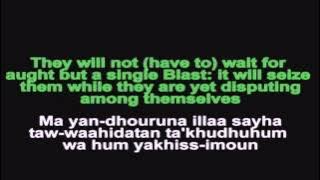 Surah Yasin full shaikh Mishary Rashid Al Afasy Transliteration - Translation Full HD
