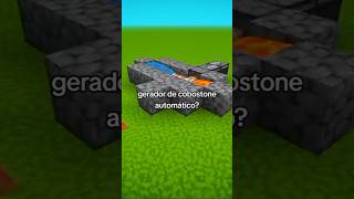 Como Fazer um GERADOR DE COBBLESTONE no Minecraft (Fácil) 🪨🔥 #shorts