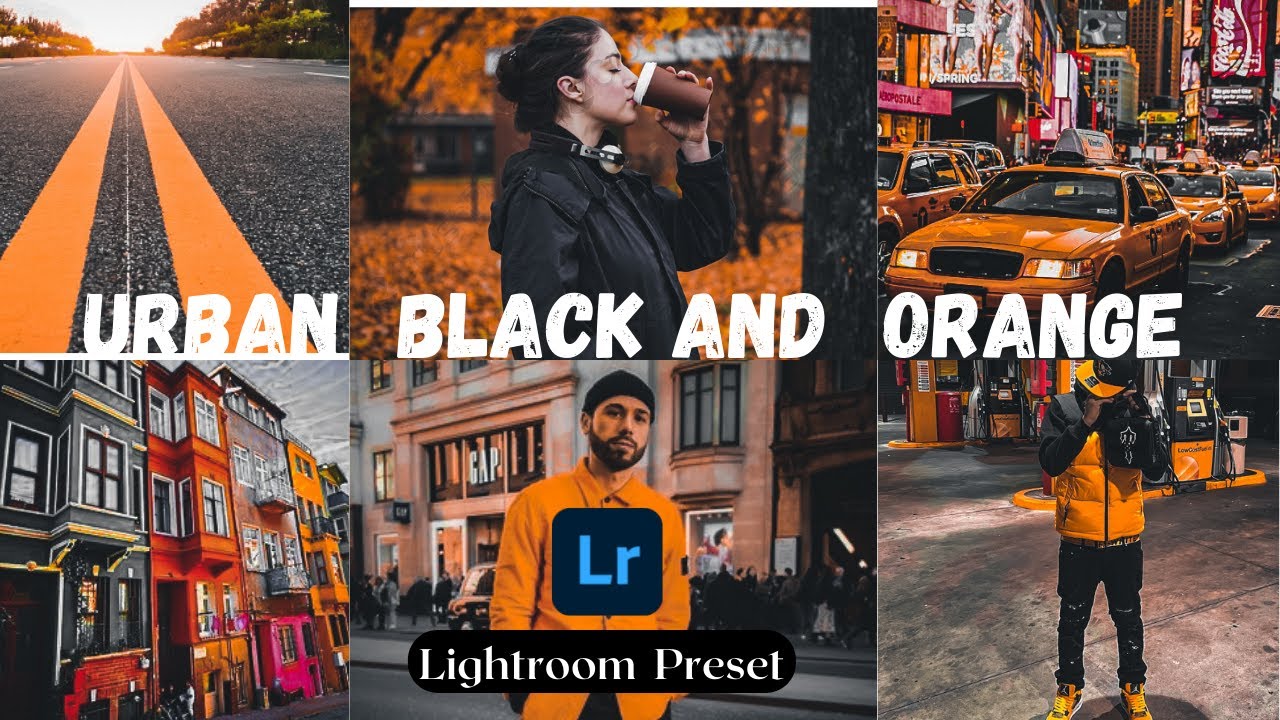 Urban Black and Orange Preset / Lightroom mobile Preset DNG/ Urban Dark Orange/ Urban Black