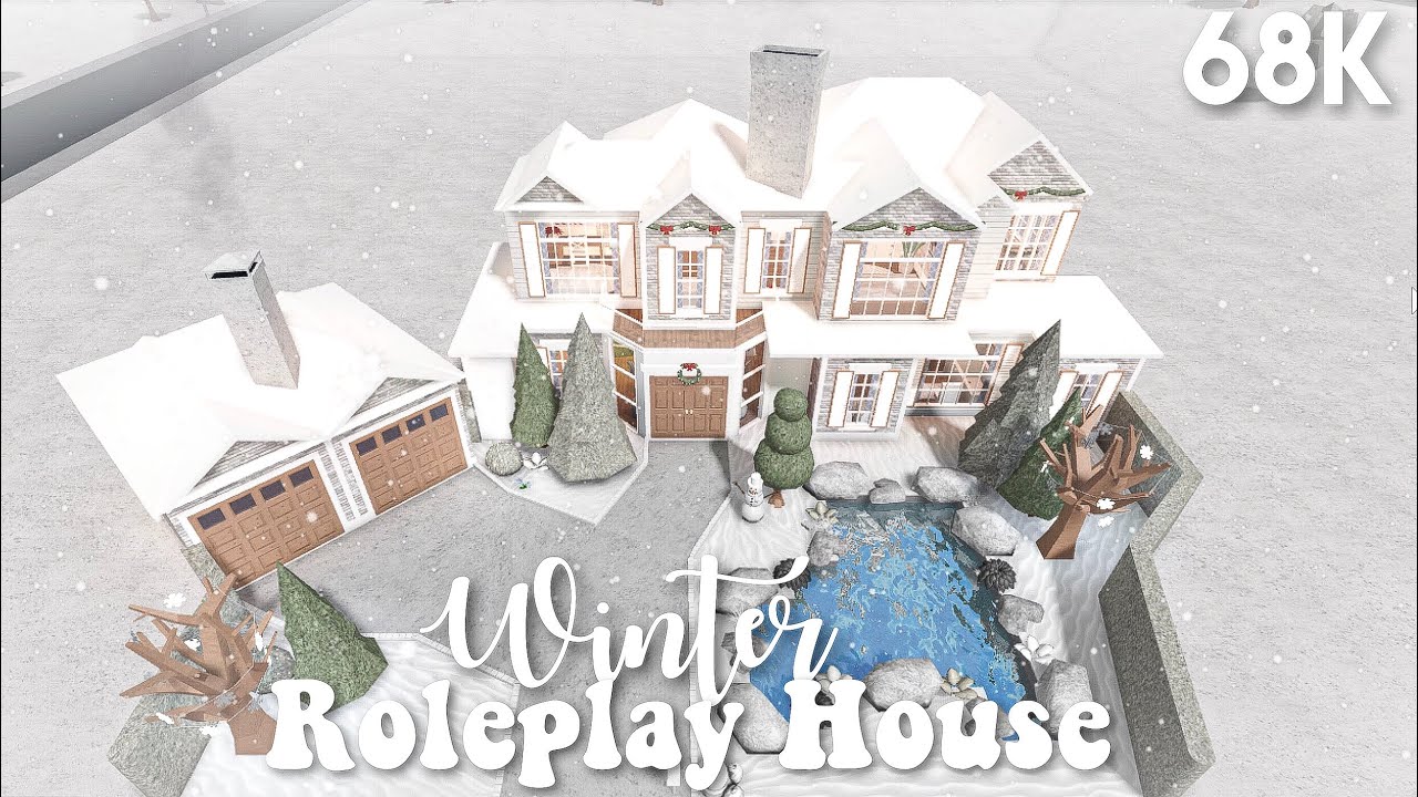 Winter Roleplay House Bloxburg Speed Build Including The Christmas Update Youtube - roblox welcome to bloxburg house speed build