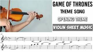 Free Sheet || Game Of Thrones - Opening Theme | Violin Cover With Sheet Music Resimi
