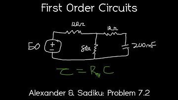 Time Constant of a RC Circuit  - Fundamentals of Electric Circuits - Problem - 7.2